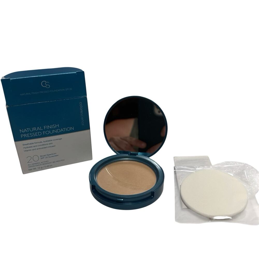 Colorescience Natural Finish Pressed Foundation SPF 20 Light Ivory 0.42 See Pics